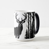 Magestic Buck, Black and white Nature モーフィングマグカップ (正面右)