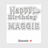 Maggie Happy Birthday silver Aufkleber Sticker シール (シート)