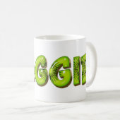 Maggie Name Kiwi Style Tasse Teetasse Kaffeetasse コーヒーマグカップ (正面右)