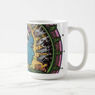 Maggie Nancarrow著"戴冠させた"オリジナルのアートワークのマグ コーヒーマグカップ