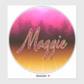 Maggie Vorname Name golden pink Aufkleber Sticker シール (シート)