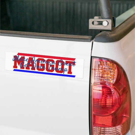 MAGGOTの動きがアメリカ素晴らしをトランプ越えさせる バンパーステッカー (トラック上)