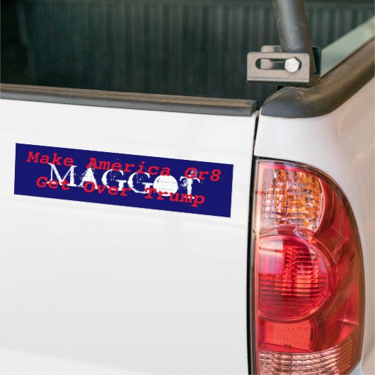 MAGGOTの動きがアメリカ素晴らしをトランプ越えさせる バンパーステッカー (トラック上)