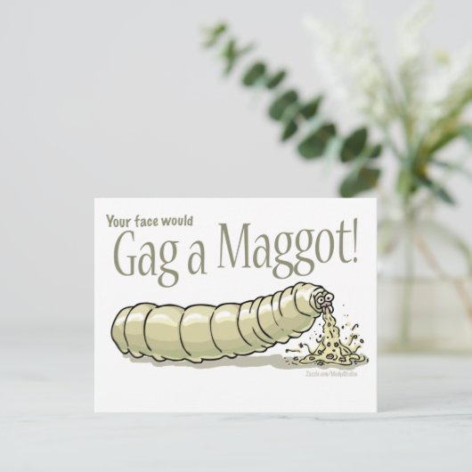 maggot_gag_zazzle ポストカード (スタンド正面)