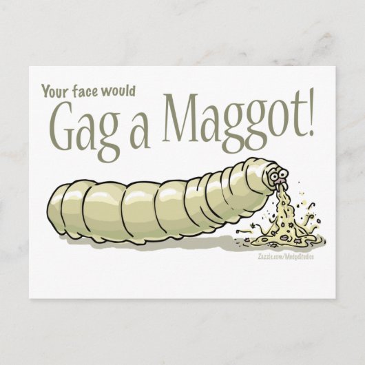 maggot_gag_zazzle ポストカード (正面)