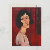 MagheritaのModiglianiのポートレート ポストカード (正面/裏面)