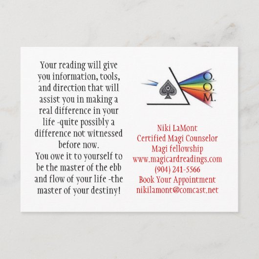 Magiロゴ、Niki LaMont認定マ…-カスタマイズ ポストカード (正面)