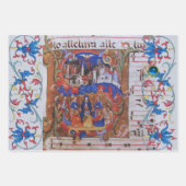 MAGI中世のミニチュアの崇拝,クリスマス ラッピングペーパーシート (正面)