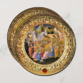 MAGI Fra Angelicoの崇拝，宝石，クリスマス 招待状 (正面/裏面)