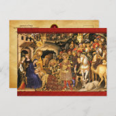 MAGI Gentile Da Fabrianoの崇拝、クリスマス シーズンポストカード (正面/裏面)