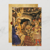 MAGI Gentile Da Fabrianoの崇拝、クリスマス シーズンポストカード (正面/裏面)