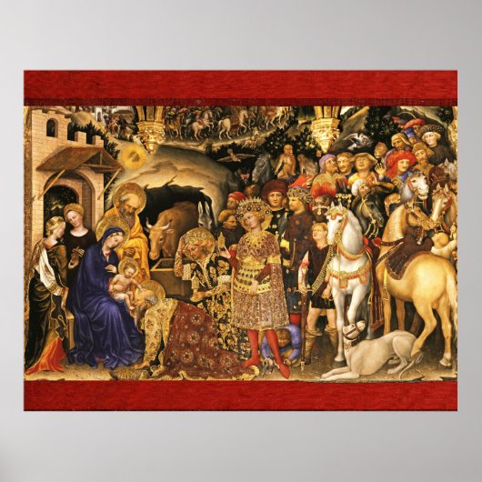 MAGI Gentile Da Fabrianoの崇拝、クリスマス ポスター (正面)