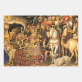 MAGI Gentile Da Fabrianoの崇拝、クリスマス ラッピングペーパーシート (正面3)