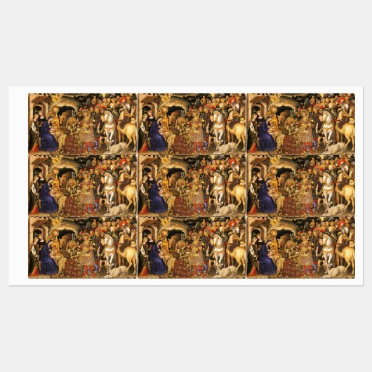 MAGI Gentile Da Fabrianoの崇拝、クリスマス ラベル (シート)