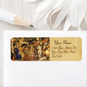 MAGI Gentile Da Fabrianoの崇拝、クリスマス ラベル (インサイチュ)