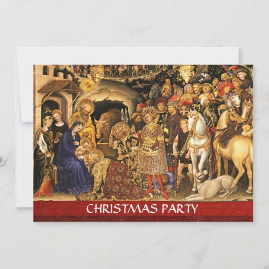 MAGI Gentile Da Fabrianoの崇拝、クリスマス 招待状 (正面)