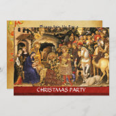 MAGI Gentile Da Fabrianoの崇拝、クリスマス 招待状 (正面/裏面)