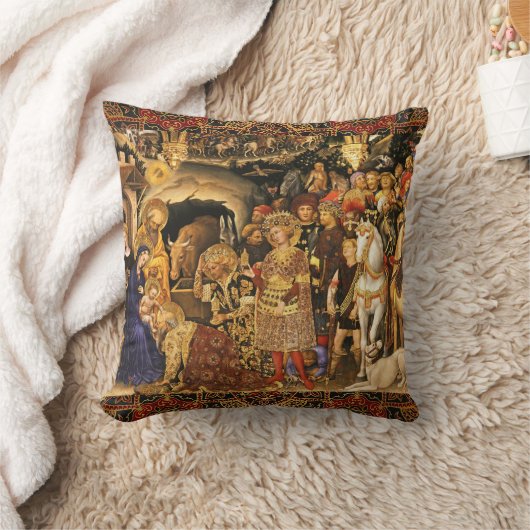 MAGI Gentile Da Fabrianoの崇拝，出生 クッション (ブランケット)