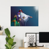 MAGI KINGS 3 WISEMEN & STAR by SHARON SHARPE ポスター (ホームオフィス)