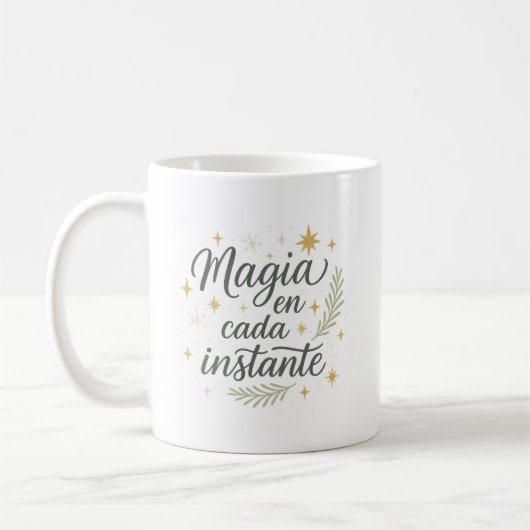 ✨ Magia en Cada Instante – Diseño Navideño コーヒーマグカップ (左)