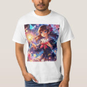 Magia en el Aire: Dibujo Encantado de Bruja Tシャツ (正面)