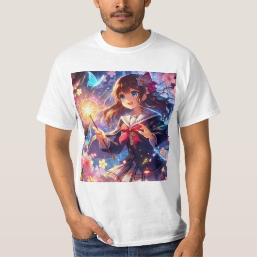 Magia en el Aire: Dibujo Encantado de Bruja Tシャツ (正面)
