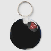 Magic 8 Ballは「運勢は良いよ」と言っています キーホルダー (正面)