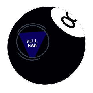 Magic 8 Ball Am I Stupid? Ironic Bowling Ball シール