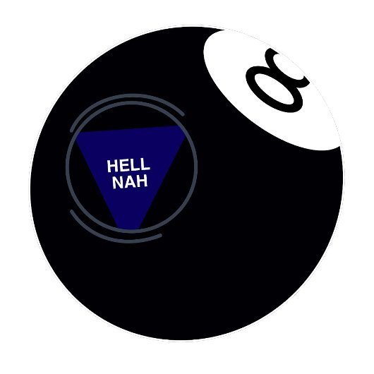 Magic 8 Ball Am I Stupid? Ironic Bowling Ball シール