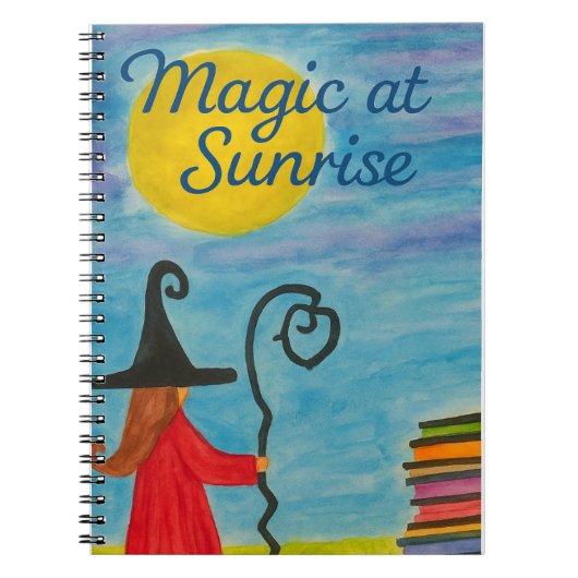Magic at Sunrise – Watercolor Witch ノートブック (正面)