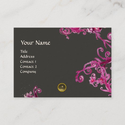 MAGIC BERRIES モノグラム 宝石 グレー 名刺 (正面)