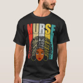 Magic Black Nurse Melanin Black History Pride Nurs Tシャツ (正面)