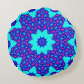  Magic Blue kaleidoscope flourished ラウンドクッション (裏面)