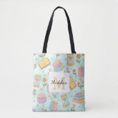 Magic Books Tote Bag Girly Mint Green トートバッグ (正面)