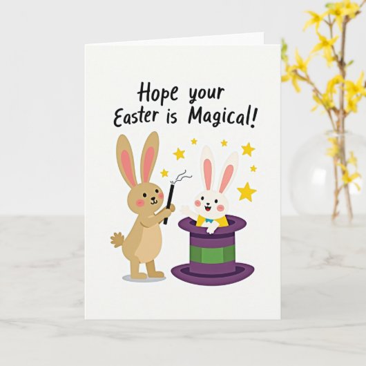 Magic Bunnies Holiday Card カード (黄色い花)