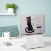 Magic Cat Books Sticker シール (デスク上のノートパソコン)