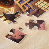 Magic Cat & Japanese Castle | Fantasy Puzzle ジグソーパズル (側面)