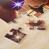 Magic Cat & Japanese Castle | Fantasy Puzzle ジグソーパズル (側面)