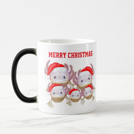Magic Colour Changing Axolotl Christmas Mug モーフィングマグカップ (左)