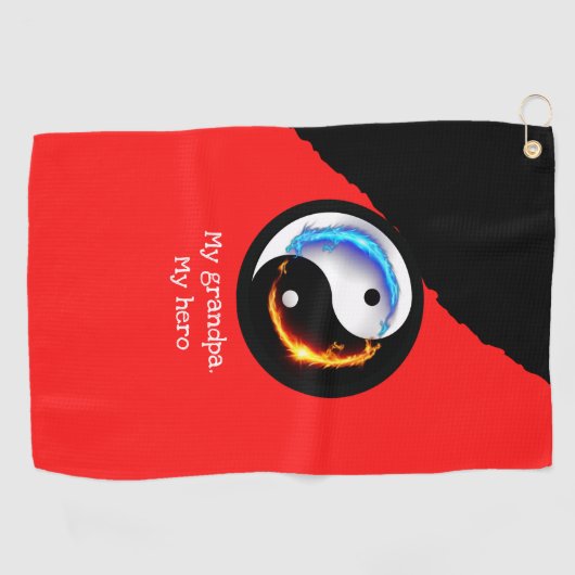 Magic Dragon fantasy art ゴルフタオル (横)