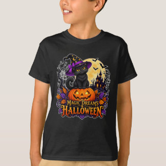 Magic Dreams ハロウィン 黒猫 Tシャツ
