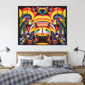 Magic Faces in Magic Places キャンバスプリント (インサイチュ (寝室))