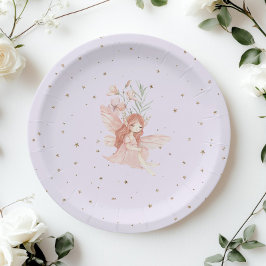 Magic Fairy First Birthday Enchanted Lilac ペーパープレート