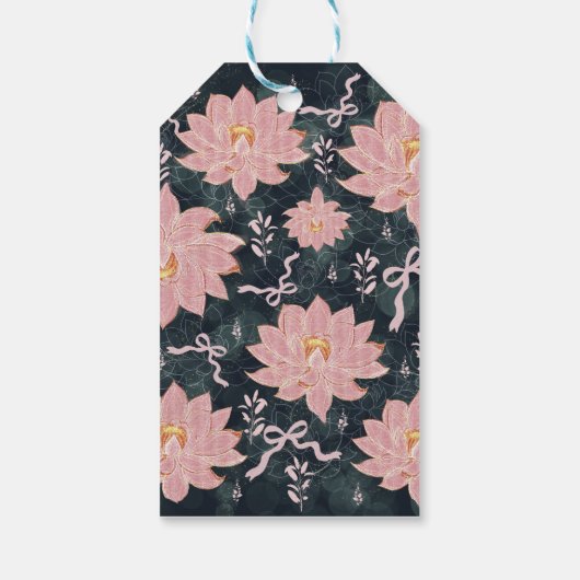 Magic florals with glitter design ギフトタグ (裏面)