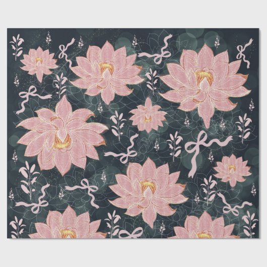 Magic florals with glitter design  ラッピングペーパー (フラット)