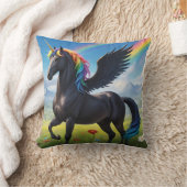 Magic Friesenpferd Alicorn Kissen クッション (ブランケット)