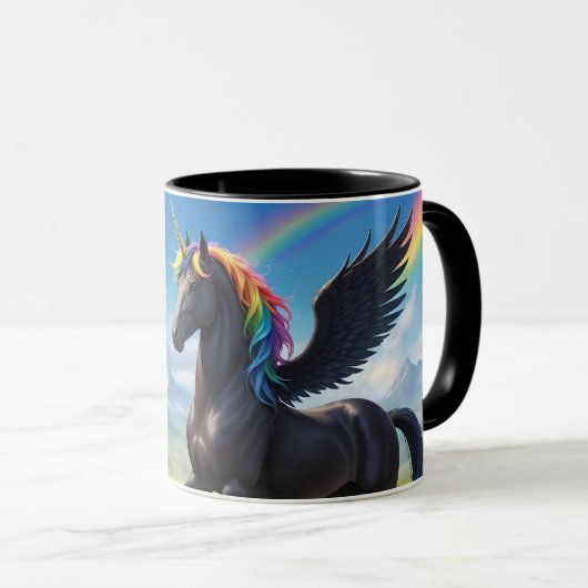 Magic Friesenpferd Alicorn Tasse マグカップ (正面右)