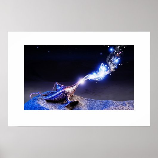 Magic Genie Lamp Enchanted Arabian Fantasy Artwork ポスター (正面)