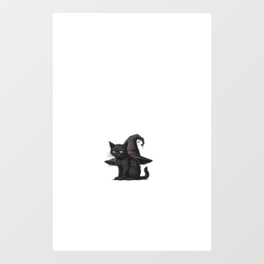 Magic Halloween Cat Classic T-Shirt ウィンドウサイン (シート)