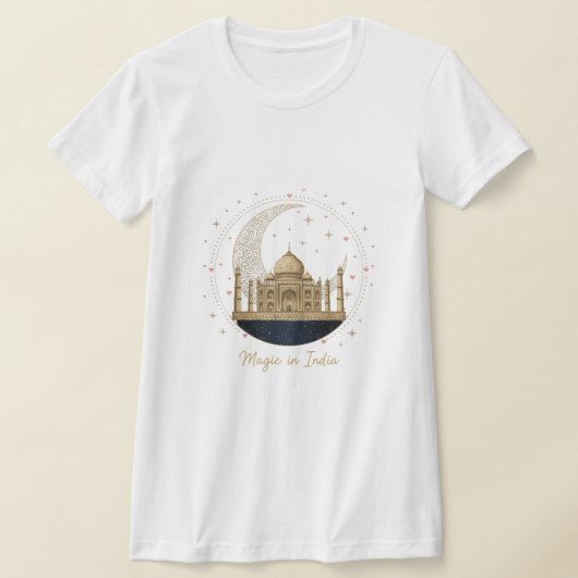 Magic in India T-Shirt - Elegant Taj Mahal Tシャツ (レイダウン)